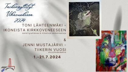 Taidenäyttely Toni Lähteenmäki - Jenni Mustajärvi Piipullalue, Piippu Terassikahvila